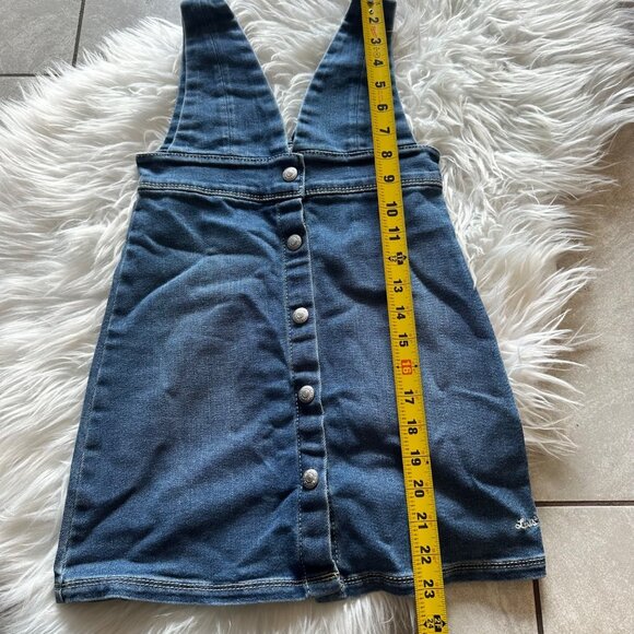 Levis Girls Size 6 Blue Dress Boho Farm Button Jean Chambray Distressed - Picture 4 of 11
